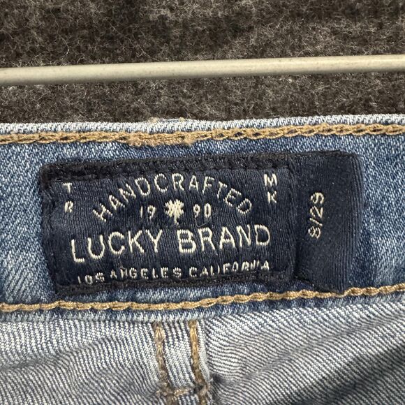 Lucky Brand Sweet Crop Jeans Womens 8 29 Light Wash Stretch Denim Blue Mid Rise - Picture 3 of 13